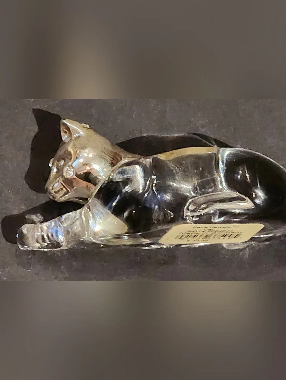 Lenox Pave Jewel Collection Lead Crystal Cat Rhinestones Germany *See Pics*